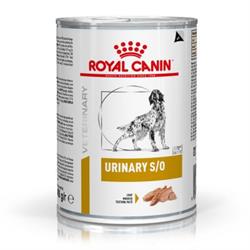 Royal Canin Urinary S/O. Hundefoder mod urinvejs-lidelser. Vådfoder (dyrlæge diætfoder) 12 dåser med 410 g